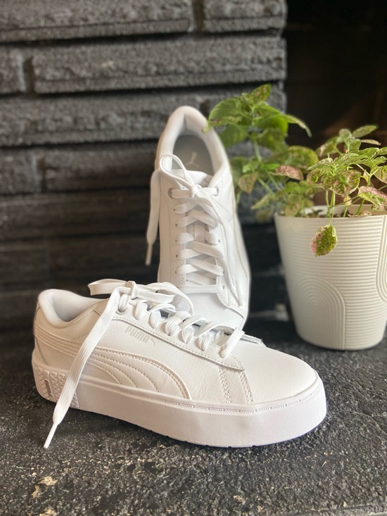 Puma Shoes - Puma White Platform Lace-Up Sneakers NWS